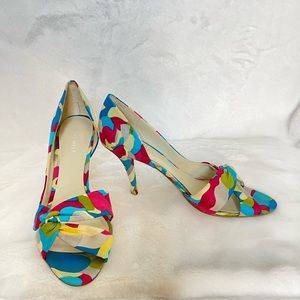 Nine West multi colored heels